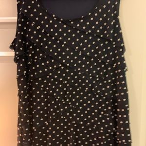 Sleeveless tiered top, size 2X
